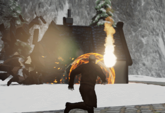 Improved spell-casting animations within the action RPG Fictorum